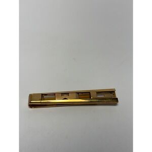 Vintage Tie Bar Money Clip Gold Tone MCM WL Initial Monogram Signed Swank